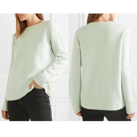 The Row Sweaters - The Row Sibel Wool Cashmere Blend Sweater in Light Mint sz M